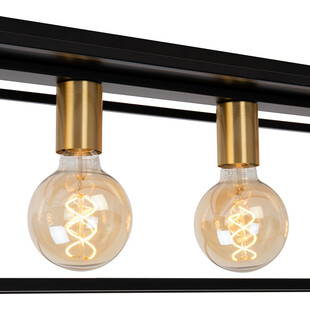 Plafon Loft Ruben | Czarny, Metalowy | Lucide