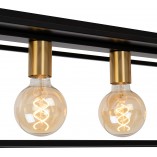 Plafon Loft Ruben | Czarny, Metalowy | Lucide