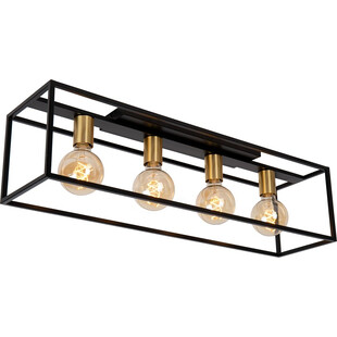 Plafon Loft Ruben | Czarny, Metalowy | Lucide