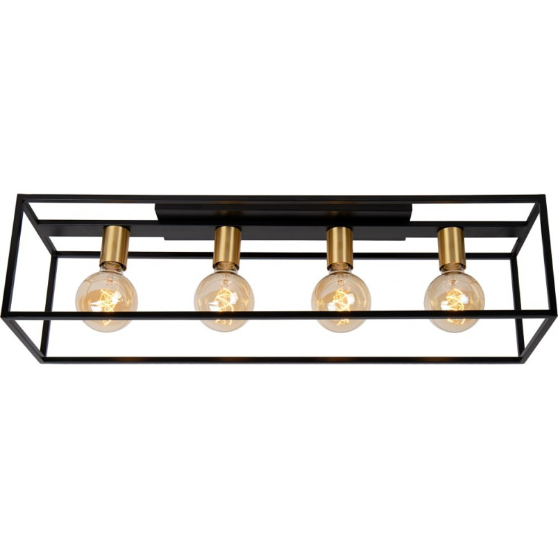 Plafon Loft Ruben | Czarny, Metalowy | Lucide