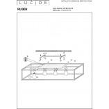 Plafon Loft Ruben | Czarny, Metalowy | Lucide