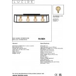 Plafon Loft Ruben | Czarny, Metalowy | Lucide