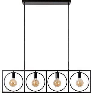 Lampa Wisząca Loft Suus | 4 punkty | Czarna | Lucide