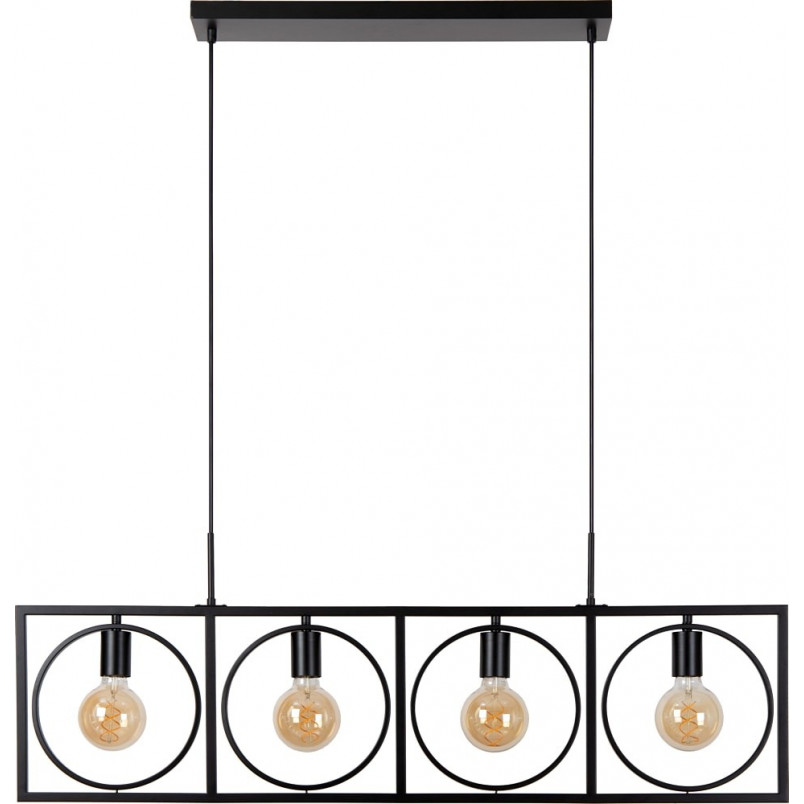 Lampa Wisząca Loft Suus | 4 punkty | Czarna | Lucide