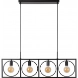 Lampa Wisząca Loft Suus | 4 punkty | Czarna | Lucide