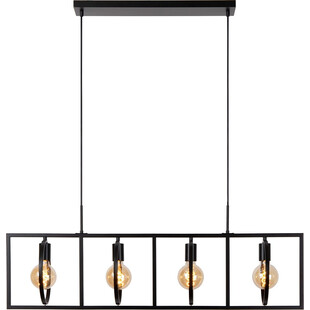 Lampa Wisząca Loft Suus | 4 punkty | Czarna | Lucide