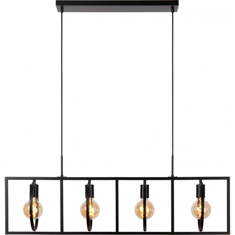 Lampa Wisząca Loft Suus | 4 punkty | Czarna | Lucide