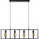 Lampa Wisząca Loft Suus | 4 punkty | Czarna | Lucide
