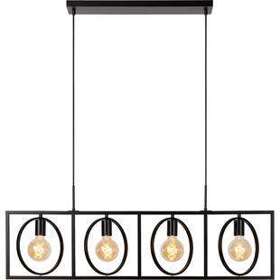Lampa Wisząca Loft Suus | 4 punkty | Czarna | Lucide