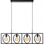 Lampa Wisząca Loft Suus | 4 punkty | Czarna | Lucide