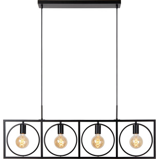 Lampa Wisząca Loft Suus | 4 punkty | Czarna | Lucide