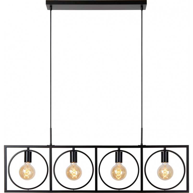 Lampa Wisząca Loft Suus | 4 punkty | Czarna | Lucide
