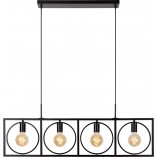 Lampa Wisząca Loft Suus | 4 punkty | Czarna | Lucide