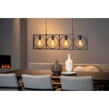 Lampa Wisząca Loft Suus | 4 punkty | Czarna | Lucide