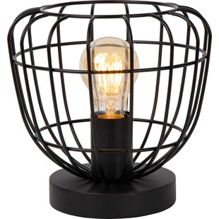 Lampa stołowa druciana loft Filox czarna Lucide