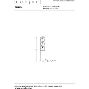 Lampa podłogowa loft Suus czarna | Lucide - Sklep Lamp