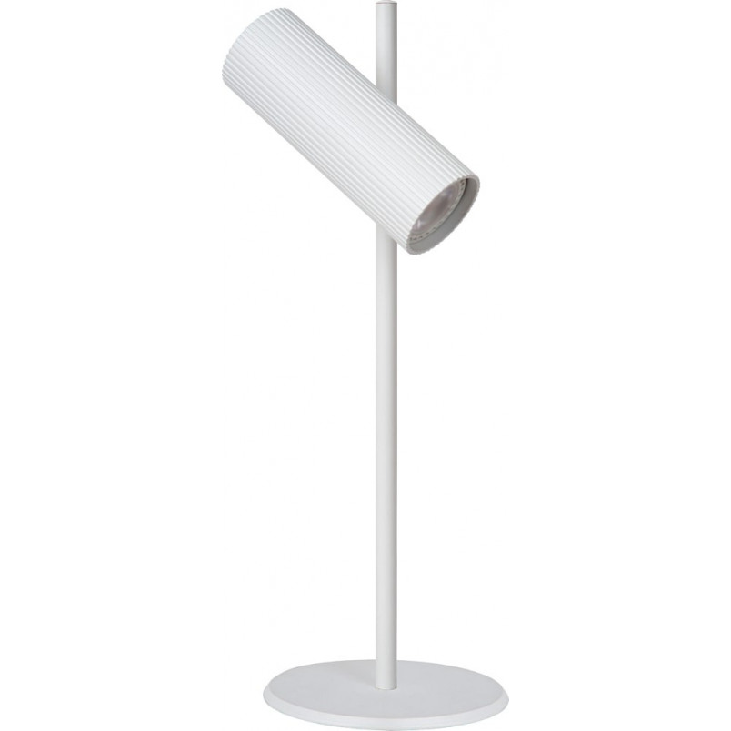Lampa biurkowa Clubs biała Lucide | Regulowana i minimalistyczna