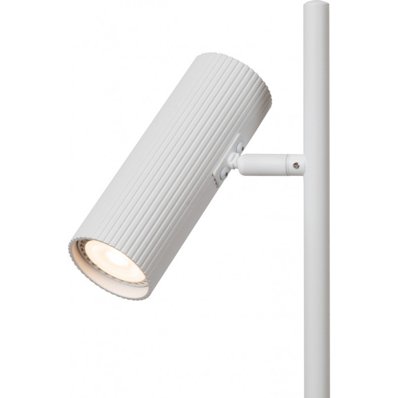 Lampa biurkowa Clubs biała Lucide | Regulowana i minimalistyczna