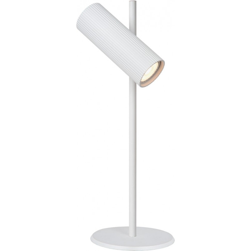 Lampa biurkowa Clubs biała Lucide | Regulowana i minimalistyczna