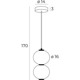 Lampa Wisząca Tama LED - 2 Kule Szklane | MaxLight