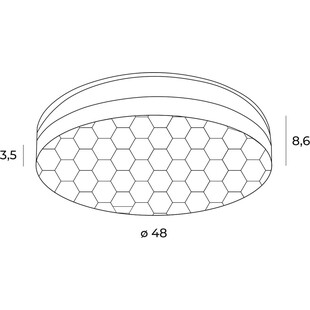 Plafon LED Sekko czarny 48cm - Nowoczesne oświetlenie MaxLight