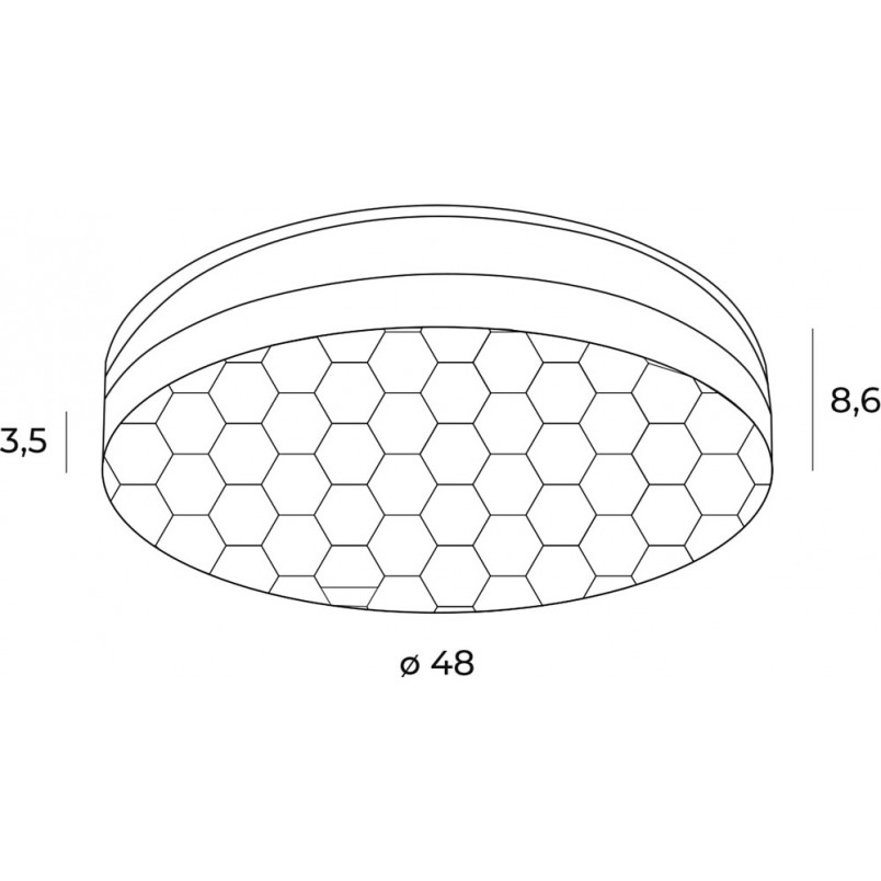 Plafon LED Sekko czarny 48cm - Nowoczesne oświetlenie MaxLight