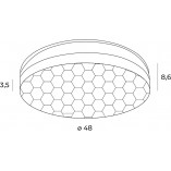 Plafon LED Sekko czarny 48cm - Nowoczesne oświetlenie MaxLight