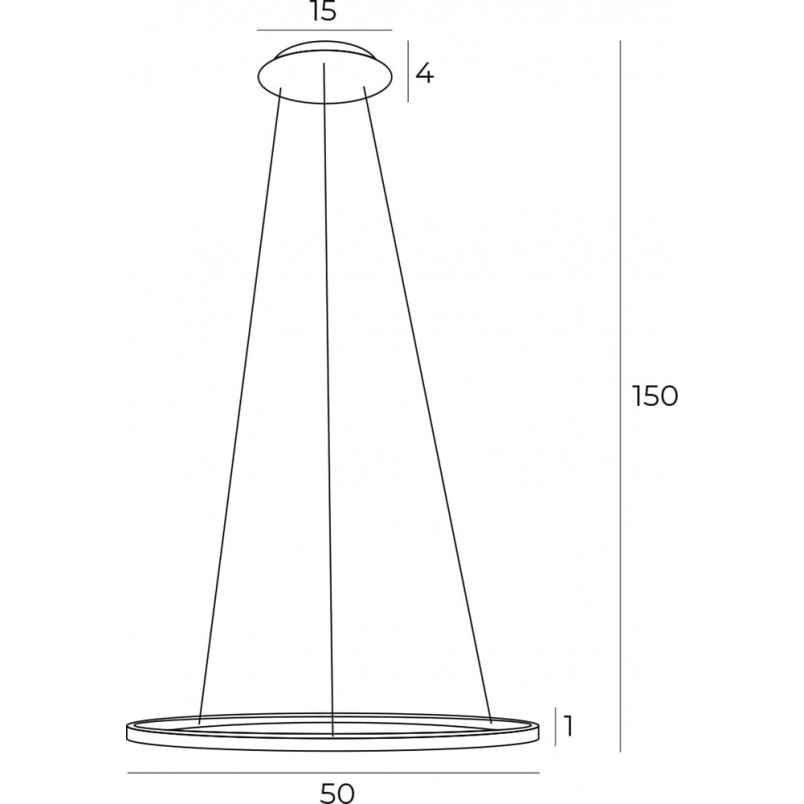Lampa wisząca okrągła nowoczesna Queen LED 50cm złoto szczotkowane MaxLight