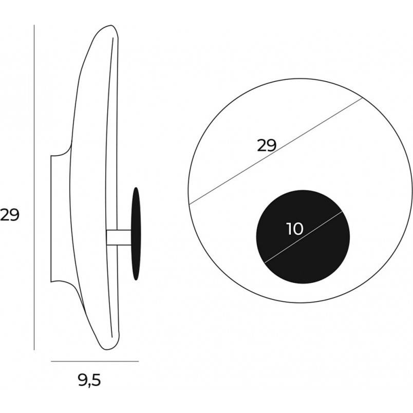 Kinkiet okrągły japandi Oyaka LED 29cm biało-czarny MaxLight