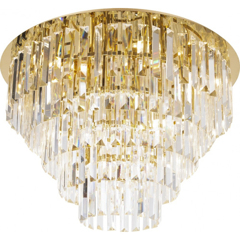 Plafon kryształowy Monaco 80cm złoty | MaxLight - Luksus i elegancja