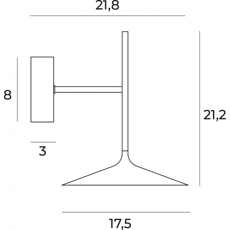 Kinkiet LED Hana złoty MaxLight | Minimalistyczny design