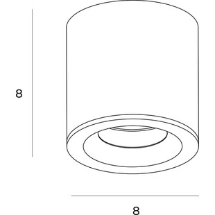 Plafon spot tuba łazienkowa Form 8cm H8cm złota MaxLight