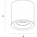 Plafon spot tuba złoty MaxLight | Downlight IP65 do łazienki