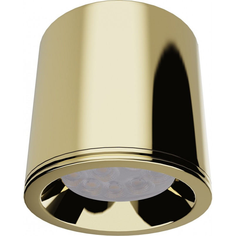Plafon spot tuba złoty MaxLight | Downlight IP65 do łazienki