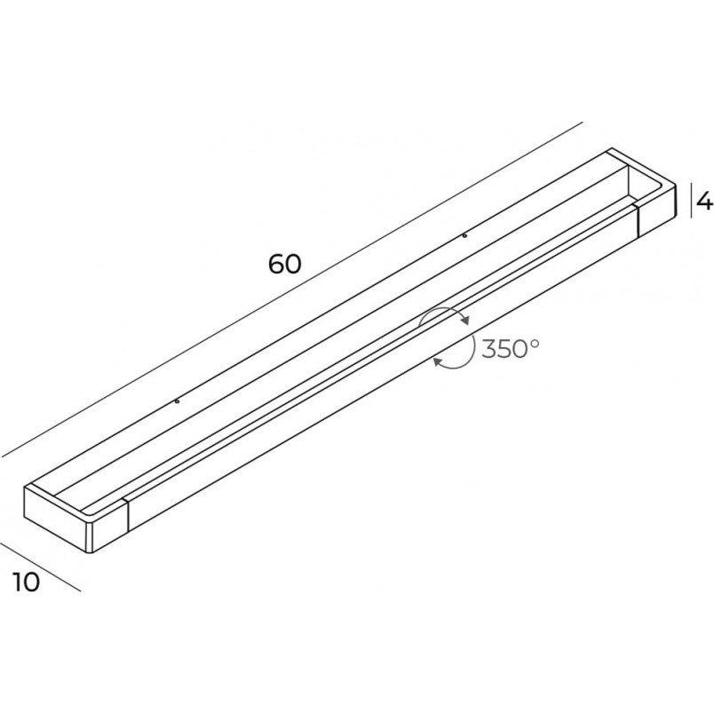 Kinkiet LED Flink 60cm biały - MaxLight | Oświetlenie łazienkowe