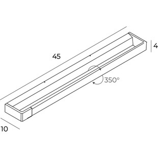 Kinkiet LED Flink złoty 45cm - MaxLight | Oświetlenie łazienkowe
