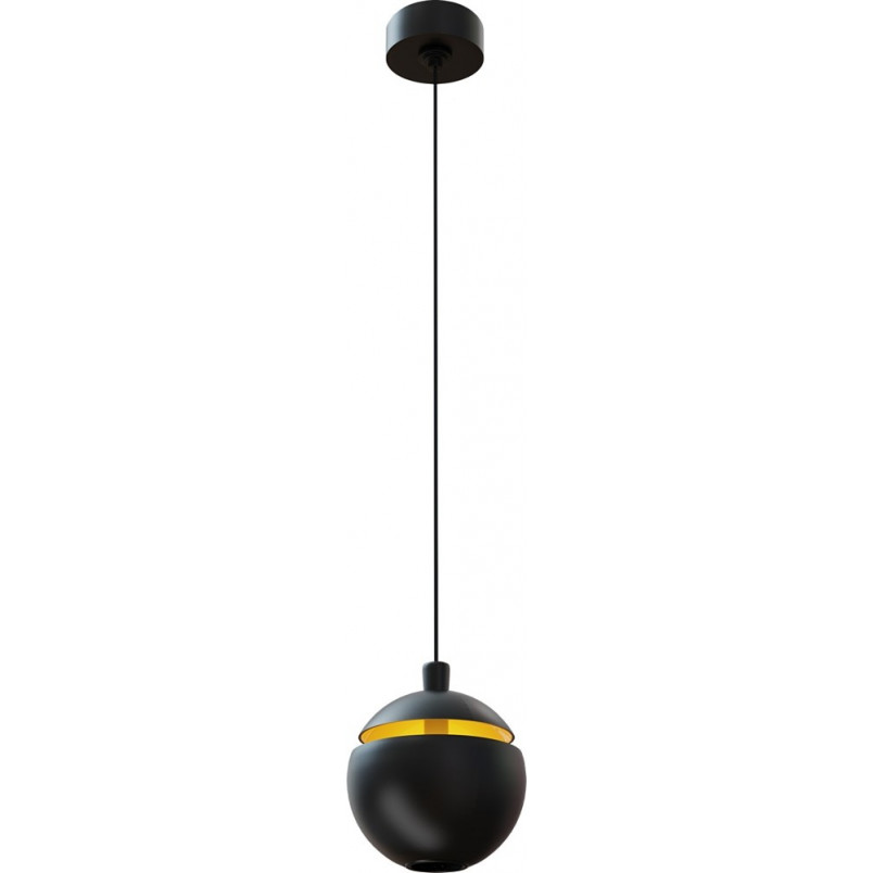 Lampa wisząca nowoczesna Cometshine LED 9,5cm czarno-złota MaxLight