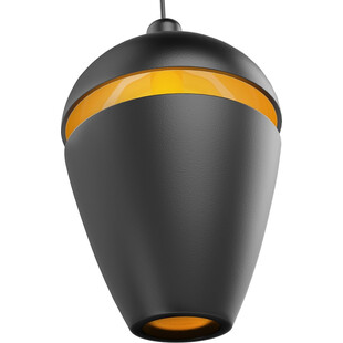 Lampa wisząca nowoczesna Cometshine LED 8,3cm czarno-złota MaxLight