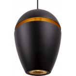Lampa wisząca nowoczesna Cometshine LED 8,3cm czarno-złota MaxLight