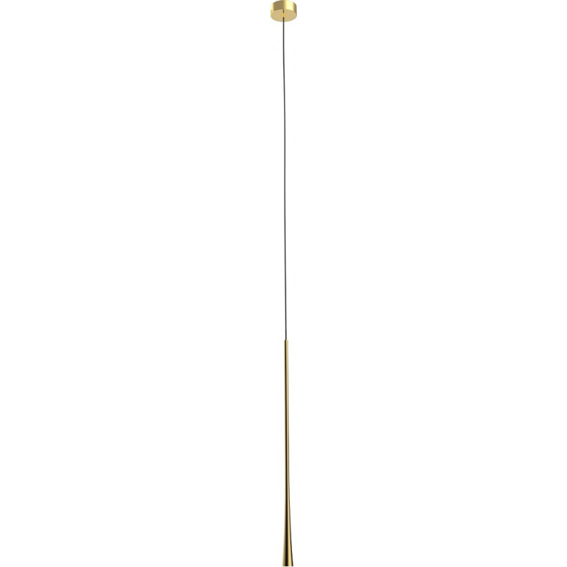 Lampa wisząca minimalistyczna Coffee Long LED 3cm złota MaxLight