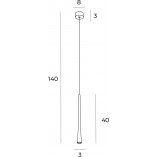 Lampa wisząca minimalistyczna Coffee Mini LED 3cm złota MaxLight