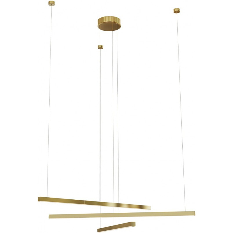 Lampa Wisząca Glamour Złota Trio III LED 100cm | MaxLight