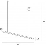 Lampa wisząca glamour ściemniana Trio LED 100cm złoto szczotkowane MaxLight