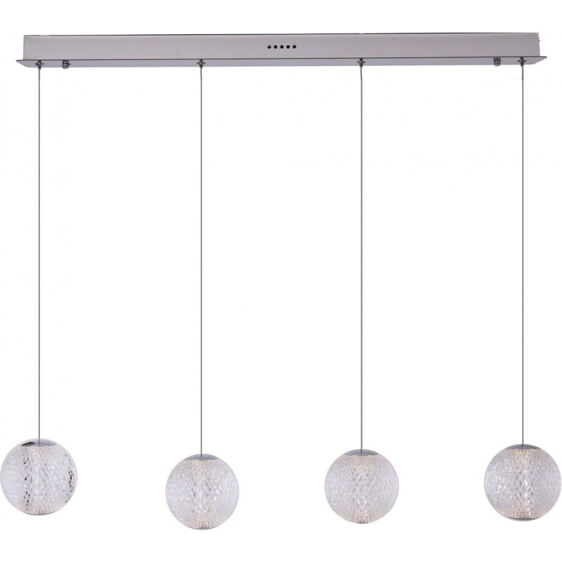 Lampa wiszące kule glamour Nobile LED IV 82cm przeźroczysty / chrom MaxLight