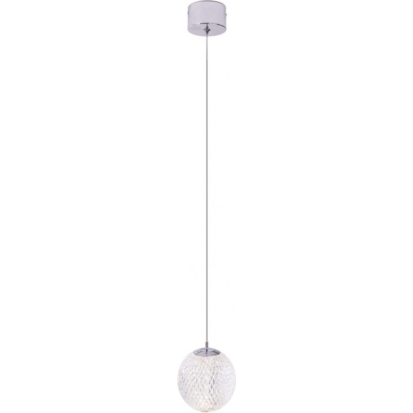 Lampa wisząca kula glamour Nobile LED 11,5cm przeźroczysty / chrom MaxLight
