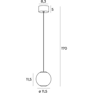 Lampa wisząca kula glamour Nobile LED 11,5cm przeźroczysty / chrom MaxLight