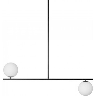 Lampa sufitowa 2 szklane kule Suguri CXL 90cm biało-czarna Ummo