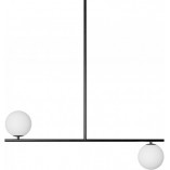 Lampa sufitowa 2 szklane kule Suguri CXL 90cm biało-czarna Ummo
