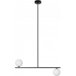 Lampa sufitowa 2 szklane kule Suguri CXL 90cm biało-czarna Ummo