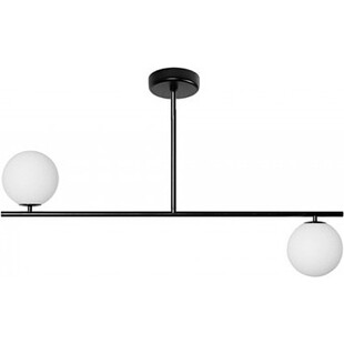 Lampa sufitowa 2 szklane kule Suguri CS 90cm biało-czarna Ummo